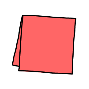 a pink hand drawn icon of a sticky note